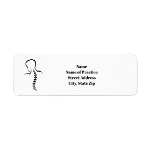 Back and Spine Outline Chiropractic Address Labels