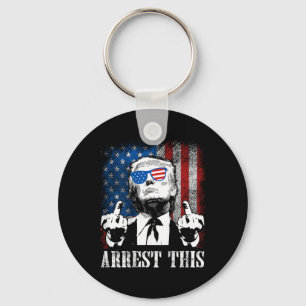 Back) Arrest This Trump 2024 Us American Flag  Keychain