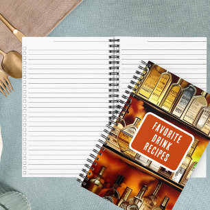 Back Bar Favorite Cocktail Recipes Notebook
