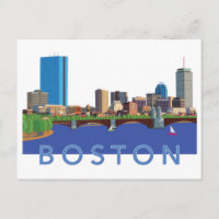 Back Bay Boston Skyline Computer Illustration