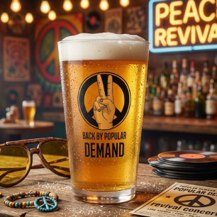Back By Popular Demand   Peace Sign Bold Statement Glass