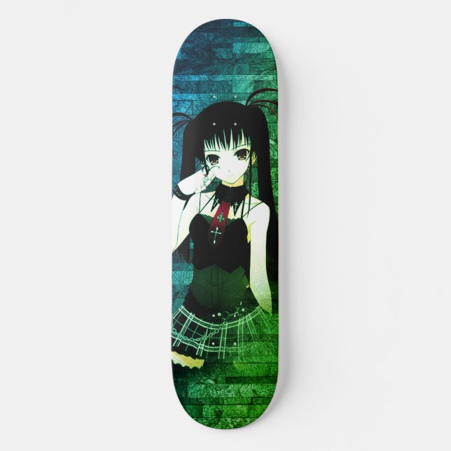Back colour anime girl skateboard (Front)