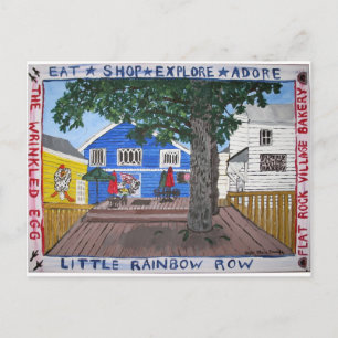 Back Deck of Little Rainbow Row in Flat Rock NC Postcard