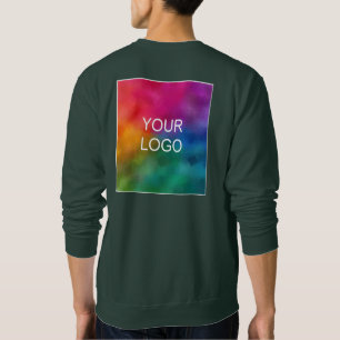 Back Design Add Upload Business Company Logo Men's Sweatshirt