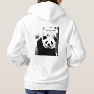 Back Design Hamlet Quote Panda Bear Womens Hoodie