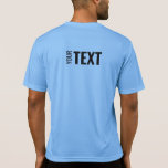 Back Design Template Mens Sport-Tek Activewear T-Shirt<br><div class="desc">Add Your Text Here Modern Back Design Print Template Mens Sport-Tek Competitor Activewear Carolina Blue T-Shirt.</div>