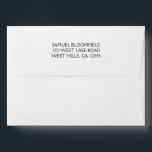 Back Flap Return Address 5 x 7 White Envelope<br><div class="desc">Back Flap Return Address 5 x 7 White Envelope</div>