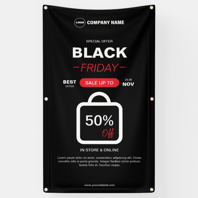 Back Friday Custom Logo Banner (Vertical)