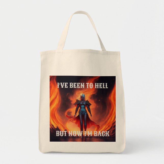BACK FROM HELL DESIGN TOTE BAG (Front)
