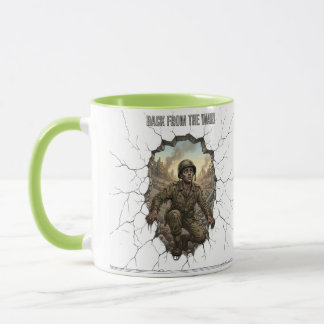 Back from the War Soldier Double Exposure Coffee M Mug