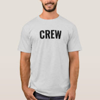 Back & Front Design Crew Staff Mens Ash Grey