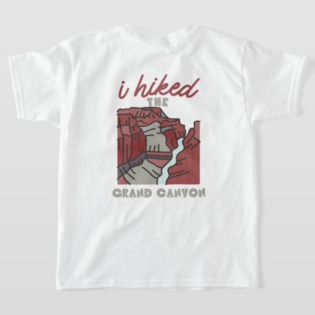 back & front i hiked the grand canyon funny hiking T-Shirt (Laydown Back)