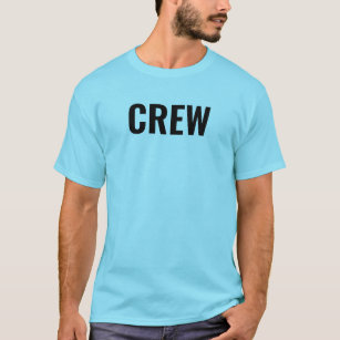 Back & Front Print Crew Staff Mens Blue Horizon T-Shirt