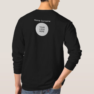 Back & Front Print Upload Logo Mens Long Sleeve T-Shirt