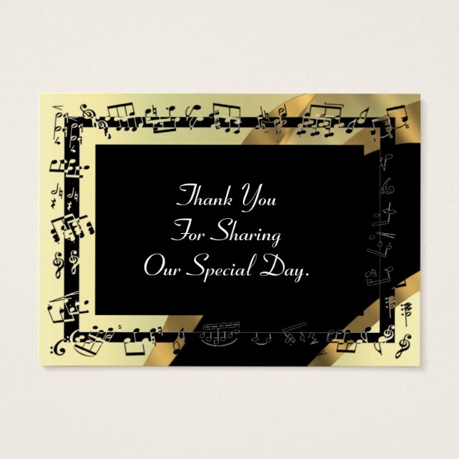 Back, gold wedding favour thank you tag (Back)