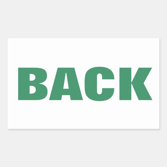 BACK green Sticker (Front)