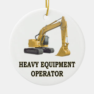 BACK HOE CERAMIC ORNAMENT