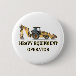 BACK HOE LOADER 2 INCH ROUND BUTTON