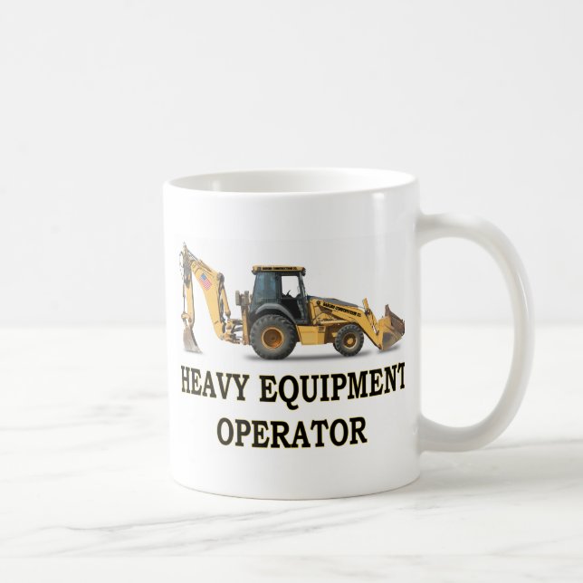 BACK HOE LOADER COFFEE MUG (Right)