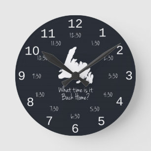Back Home Time - AST edition Round Clock
