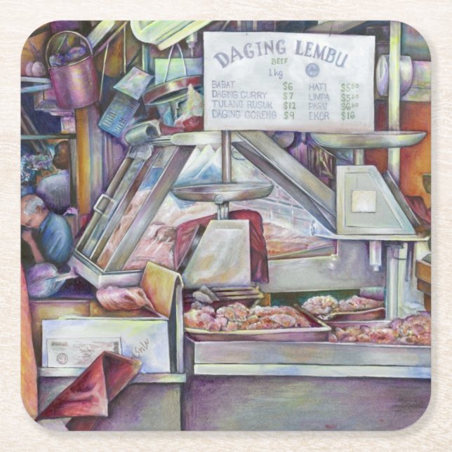 Back in Ten Minutes, Forgot my Wife's Birthday Square Paper Coaster (Front)