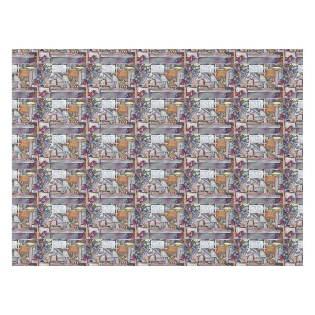 Back in Ten Minutes, Forgot my Wife's Birthday Tablecloth (Front (Horizontal))