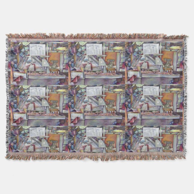 Back in Ten Minutes, Forgot my Wife's Birthday Throw Blanket (Front)