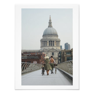 Back In Time on Millennium Bridge London (6331) Photo Print