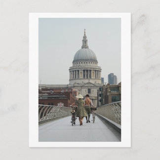 Back In Time on Millennium Bridge London (6331) Postcard