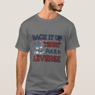 Back It Up Terry American Flag 4Th Of July Firewor T-Shirt