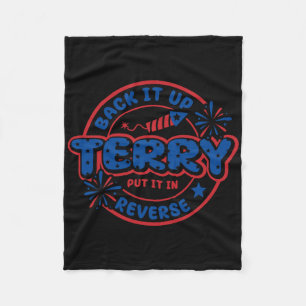 Back It Up Terry Put It In Reverse 4th Of July Fir Fleece Blanket