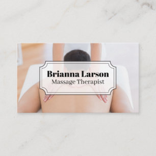 Back Massage Session  Business Card