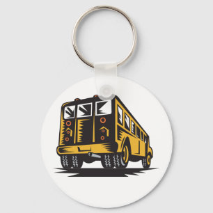 Back Of A School Bus Keychain