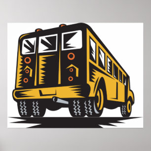 Back Of A School Bus Poster