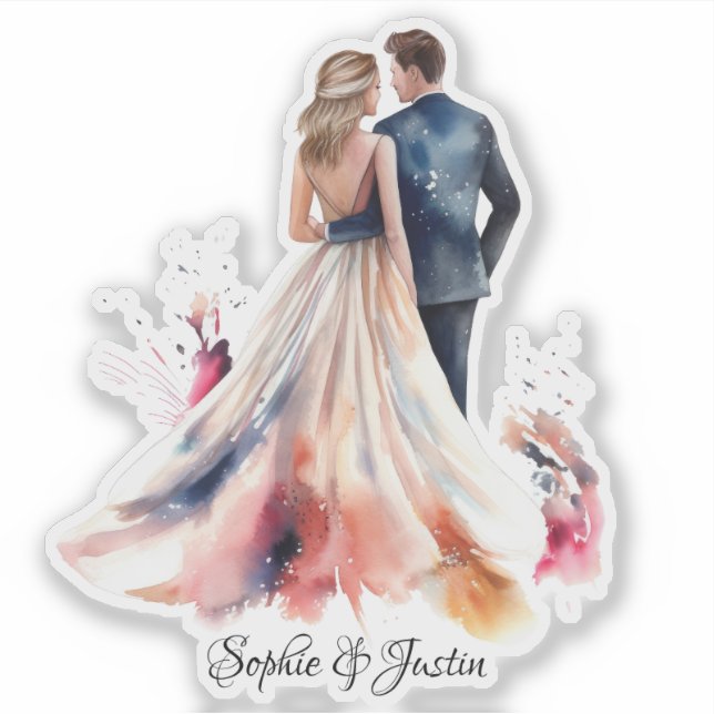 Back of Bride & Groom Personalized  (Front)
