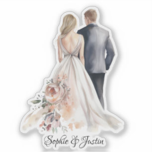 Back of Bride & Groom Personalized