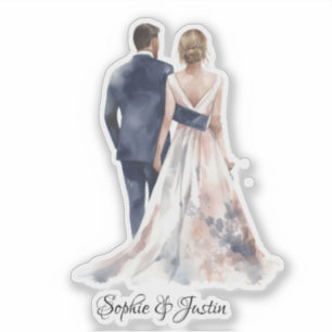 Back of Bride & Groom Personalized