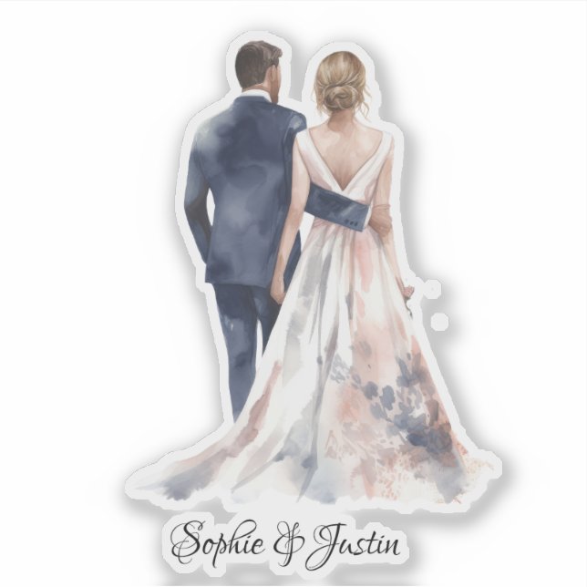 Back of Bride & Groom Personalized  (Front)