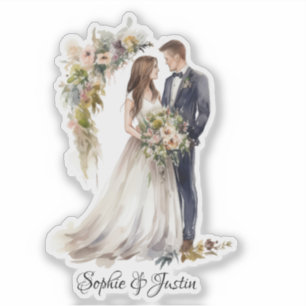 Back of Bride & Groom Personalized