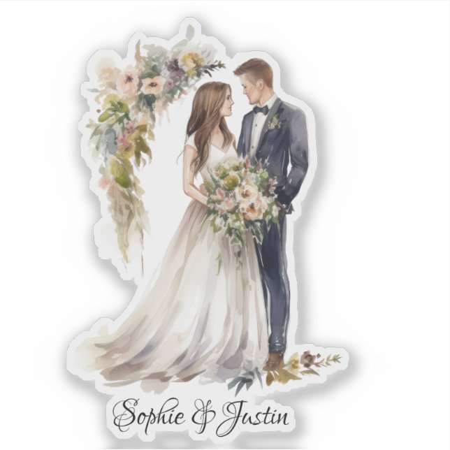 Back of Bride & Groom Personalized  (Front)