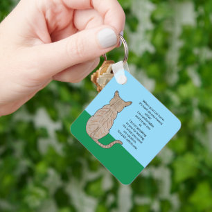 Back of Cat possible meanings Keychain