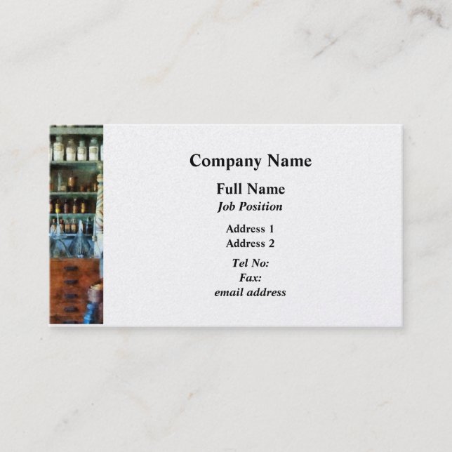 Back of Drug Store - Platinum Finish Business Card (Front)