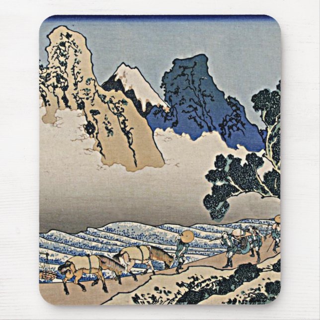 Back of Fuji mountain from Minobu river Hokusai    Mouse Pad (Front)