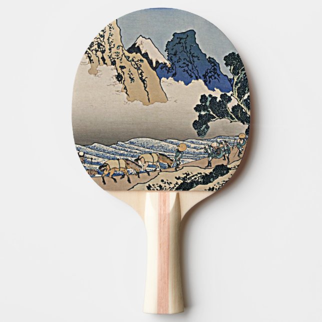 Back of Fuji mountain from Minobu river Hokusai  Ping Pong Paddle (Front)