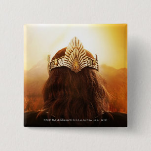 Back of Head with Crown 2 Inch Square Button