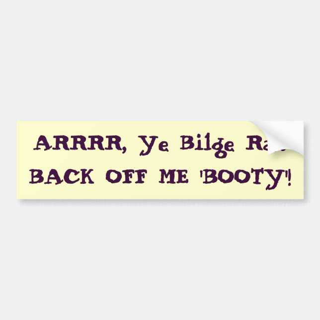 Back Off Booty Sticker (Front)