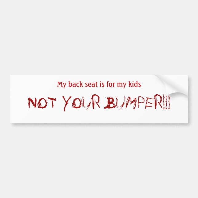 Back Off Bumper Sticker (Front)