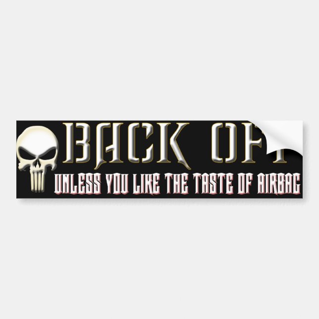 Back Off Bumper Sticker (Front)