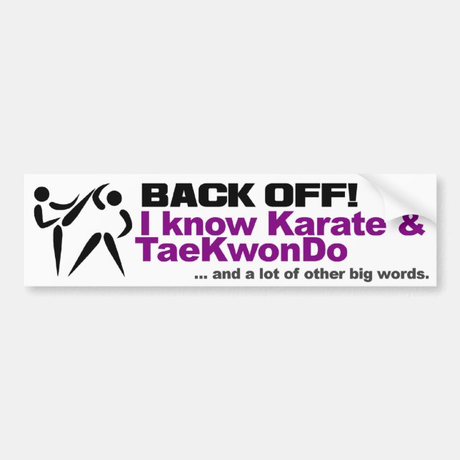 Back Off bumpersticker Bumper Sticker (Front)