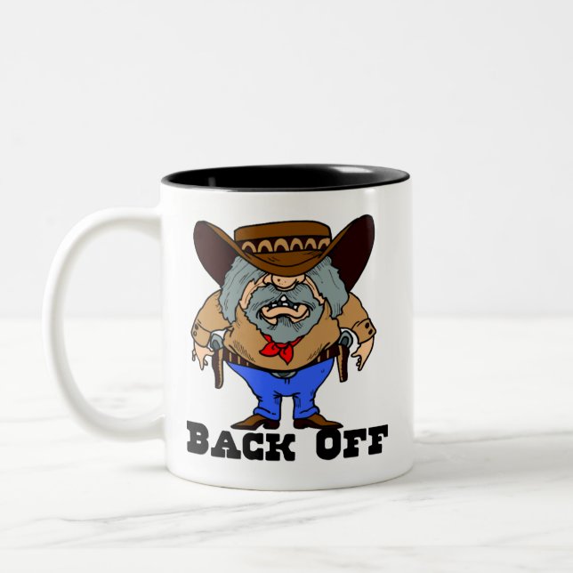 Back Off Funny Western Mug (Left)